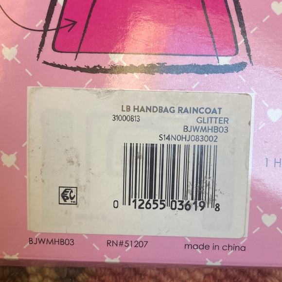 Betsey Johnson Glittery Handbag Raincoat - Picture 3 of 8